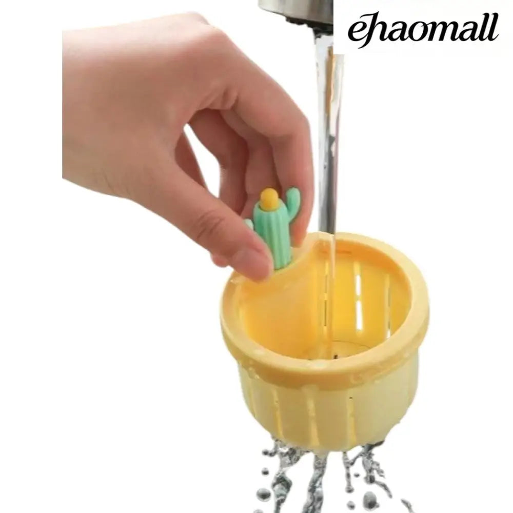 Cactus Sink Drain Strainer Press Automatic Dumping Basket - Yellow - Electric Kettle