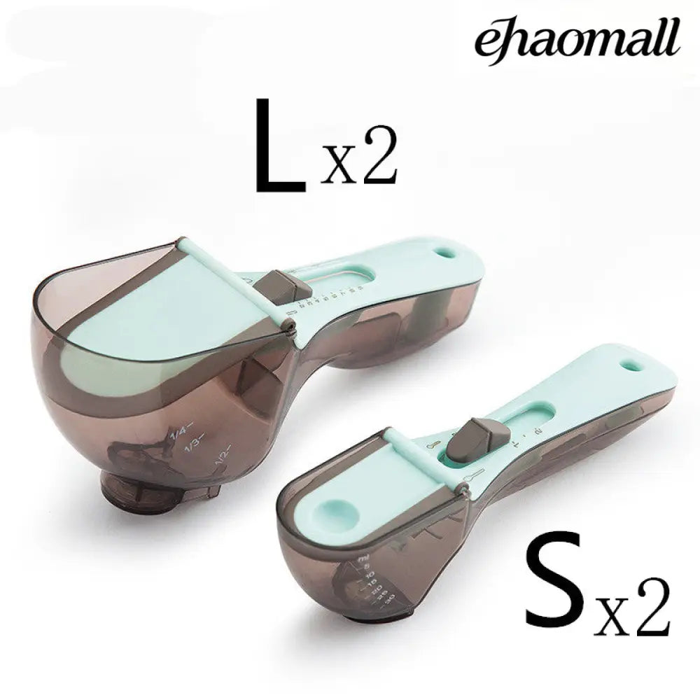 Digital Measuring Spoon & Cup Set - 2S and 2L / Blue - Cooking Grinder