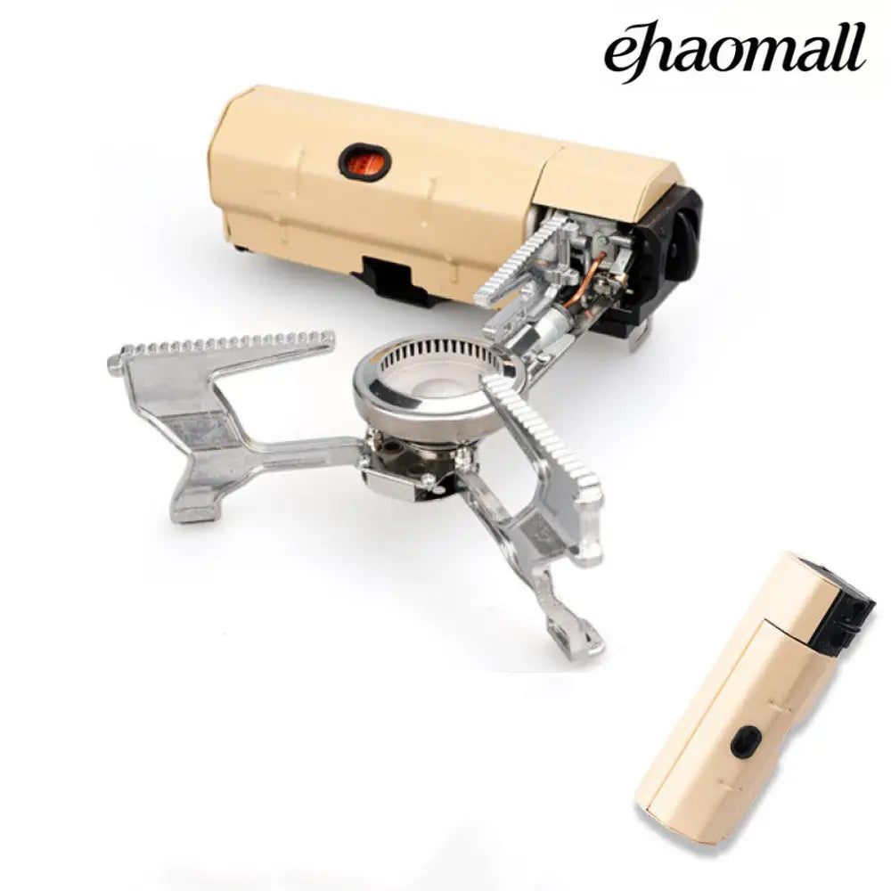Portable Camping Gas Stove - Cooker & Grill Burner - Khaki - Portable Camping Gas Stove