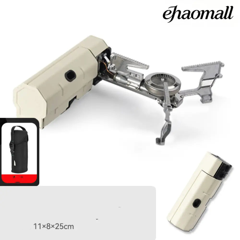 Portable Camping Gas Stove - Cooker & Grill Burner - White With Buggy Bag - Portable Camping Gas Stove