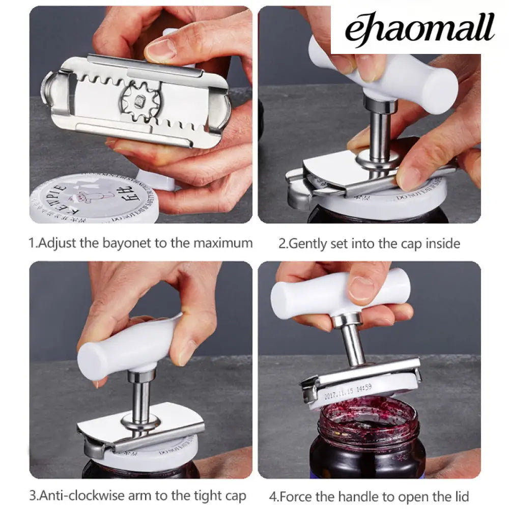 Stainless Steel Adjustable Jar Opener for Lids & Bottles - Jar Opener